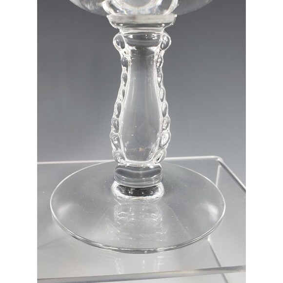 Heather Etch Glasses Set of 2 Champagne Coupe Footed by Fostoria Glass 1950s VTG - Picture 7 of 8